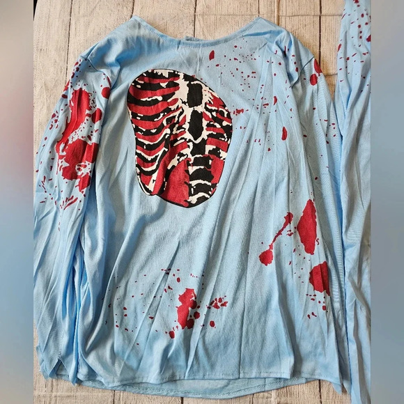 Era Spooky Bloody Zombie Doctor Halloween Costume Men's Size Medium 3 Piece Set - Picture 3 of 6